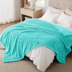 Bedsure GentleSoft Blue California King Size for Bed - Cozy Soft Blankets for Women, Cute Small Fleece Throws for Girls, Birthday Gifts for Women, Blue Fog, 102x96 Inches