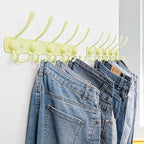Dseap Coat Rack Wall Mounted - 5 Tri Hooks, Heavy Duty, Stainless Steel, Metal Coat Hook Rail for Coat Hat Towel Purse Robes Mudroom Bathroom Entryway, Yellow