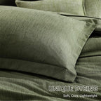 Monbix Full Size Comforter Set, Olive Green Bedding Comforter for Full Size Bed Set Reversible, Bedding Sets Full 7 Pieces, Cationic Dyeing Bed in a Bag with Comforter, Sheets, Pillowcases & Shams