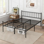 California King Bed Frame-Classic Metal Platform Bed Frame,Mattress Foundation with Steel Slat Support,Under Foundation Storage,No Box Spring Needed, Easy Assembly,California King Size