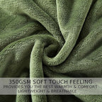HOZY Soft Blanket Queen Size Fleece Warm Fuzzy Throw Blankets for The Bed Sofa Lightweight 350GSM Green 90"*90"