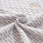 Subrtex Cover for Mattress Topper King Size 4 Inch (Only Cover) Mattress Topper Protector Bedding Removable Encasement with Zipper Closure