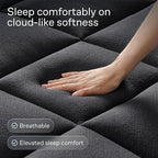 Ultra Soft King Size Mattress Topper - Viscose Made from Bamboo Pillow Top Mattress Pad for Back Pain Relief - Naturally Cooling for Hot Sleepers, Black