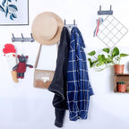 WEBI Coat Rack Wall Mounted,2 Coat Hooks for Hanging Coats,Heavy Duty Metal Hook Rack Hook Rail Coat Hanger Wall Mount for Clothes Entryway Jacket,Black,2 Packs