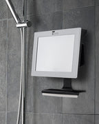 ToiletTree Products Fogless Shower Mirror with Squeegee - Anti-Fog Mirror - Adjustable Shaving Mirror with a Squeegee - Rust-Proof, Impact-Resistance Bathroom Shower Mirror