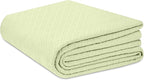 COTTON CRAFT Soft Cotton Thermal Blanket - Plush Herringbone Twill - All Season Luxurious Breathable Skin Friendly Lightweight Cooling Throw Blanket - Sofa Couch Travel Camping Dorm - King Sage