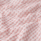 Bedsure Cooling Cotton Waffle King Size Blanket - Lightweight Breathable Blanket of Rayon Derived from Bamboo for Hot Sleepers, Luxury Throws for Bed, Couch and Sofa, Pink, 104x90 Inches