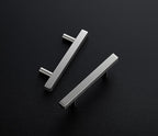Ravinte 10 Pack Cabinet Handles 3 Inch Brushed Nickel Cabinet Pulls Square Hardware for Kitchen Cabinets - 5 Inch Total Length
