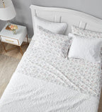 Laura Ashley - Flannel Sheets Full Size, Anti-Pilling & Wrinkle Resistant Cotton, Touchably Soft for All-Season Comfort - Bed Sheets with Matching Pillowcases & Fitted Sheet (Rosalie Grey)