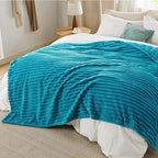 Bedsure GentleSoft Teal Fleece Blanket for Couch - Cozy Soft Blankets for Women, Cute Small Throws for Girls, 108x90 Inches