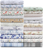Laura Ashley - Flannel Sheets Queen Size, Anti-Pilling & Wrinkle Resistant Cotton, Touchably Soft for All-Season Comfort - Bed Sheets with Matching Pillowcases & Fitted Sheet (Jolly Cardinals Green)