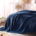 BEDELITE Fleece Blanket Navy Blue Throw Blankets for Couch & Bed, Luxury Plush Cozy Fuzzy Blanket 50" x 60", Super Soft Warm Lightweight Throw Blanket for Travel Camping