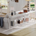 ChooChoo 47 Inch Narrow Console Table, Chic Accent Sofa Table, Entryway Table, White
