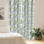 Ambesonne Cactus Curtains, Cartoon Style Inspired Drawing of Hedgehog Animals Saguaro and Prickly Pear, Window Treatments 2 Panel Set for Living Room Bedroom, Pair of - 28" x 84", White Green