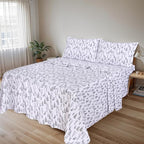 RUVANTI Flannel Sheets Queen Size - 100% Cotton Double Brushed Bed Sheets, Deep Pockets 16 Inches Queen Sheet Set, All Seasons Breathable & Extra Soft - Warm & Cozy, 4 Piece, Dry Winter