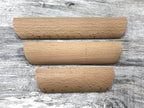 6Pcs Unfinished Wood Solid Furniture Pulls Handles,Unfinished Unpainted Paintable Wooden Handles Cupboard Closet Drawer Handle Pull,Length 4.84",Hole Dis.3.78"