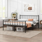 Full Bed Frame-Classic Metal Platform Bed Frame,Mattress Foundation with Steel Slat Support,Under Foundation Storage,No Box Spring Needed, Easy Assembly, Full Size