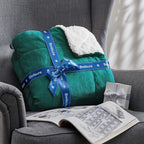 Bedsure GentleSoft Sherpa Fleece Throw Blanket Twin Size for Couch - Thick and Warm Throw for Women and Men, Soft Fuzzy Plush Twin Christmas Blanket for Winter, Forest Green, 60x80 Inches