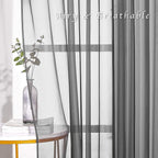 NICETOWN Sheer Voile Window Curtains - Elegant Soft Sheer Window Treatment Home Decorations for Nursery/Bedroom/Office (54" W x 72" L, Dark Grey, 2 Panels)