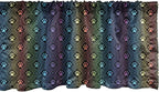 Ambesonne Dog Lover Window Valance Pack of 2, Paw Print Pattern Diamond Shaped Rhombus Shapes Design Geometric Arrangement, Rod Pocket Curtain Valances for Kitchen Bedroom, 54" X 12", Petrol Blue
