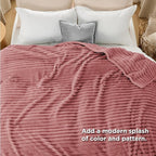 Bedsure GentleSoft Brick Dust Fleece Queen Blanket for Couch - Super Soft Cozy Blankets for Women, Cute Small Blanket for Girls, 90x90 Inches
