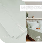 Linen Home 100% Cotton Percale Sheets Full Size, Dove Grey, Deep Pocket, 4 Pieces Set - 1 Flat, 1 Deep Pocket Fitted Sheet and 2 Pillowcases, Crisp Cool and Strong Bed Linen