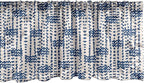 Ambesonne Ethnic Window Valance, Messy Waves and Small Triangles Indonesian Traditional Pattern Watercolors, Curtain Valance for Kitchen Bedroom Decor with Rod Pocket, 42" x 12", Navy Blue and Cream