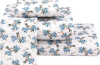 RUVANTI Flannel Sheets King Size - 100% Cotton Brushed King Size Sheets Set - Deep Pockets 16 Inches Bed Sheets - All Seasons Breathable & Extra Soft - Warm & Cozy, 4 Piece, Cloud Nine
