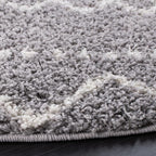 SAFAVIEH Arizona Shag Collection 8' Round Ivory/Beige ASG741G Moroccan Non-Shedding 1.6-inch Thick Area Rug