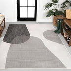 JONATHAN Y Geometric Organic Shapes Indoor Outdoor Area Rug 5X8 Cream/Black, Zia Modern for Backyard, Patio, Porch, Easy-Cleaning, High Traffic, Pet-Friendly, Non-Shedding (TSN306A-5)
