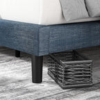 ZINUS Omkaram Upholstered Platform Bed Frame, Mattress Foundation, Wood Slat Support, No Box Spring Needed, Easy Assembly, Queen