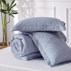Bedsure King Size Comforter Set - Navy Blue Soft Bedding for All Seasons, Cationic Dyed Bed Set, 3 Pieces, 1 King Size Comforter (104"x90") and 2 Pillow Shams (20"x36"+2")