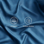 Bedsure Queen Sheets, Rayon Derived from Bamboo, Queen Cooling Sheet Set, Deep Pocket Up to 16", Breathable & Soft Bed Sheets, Hotel Luxury Silky Bedding Sheets & Pillowcases, Peacock Blue