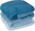 PAVILIA Blue Ombre Fleece Throw Blanket for Couch, Soft Flannel Blanket for Sofa Bed Room, Plush Lightweight Turquoise Light Blue Gradient Blanket, Cozy Microfiber Decorative Gift Throw, 50x60