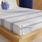 Vibe Gel Memory Foam Mattress, Fiberglass Free 8-Inch CertiPUR-US Certified Bed-in-a-Box, King, White