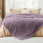 Bedsure GentleSoft Light Purple Fleece Blanket for Couch - Cozy Soft Blankets for Women, Cute Small Throws for Girls, 90x90 Inches