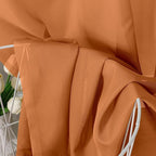 Aiyufeng Orange Sheer Curtains 36 inches Long, Short Kitchen Window Treatment Solid Sheers Cafe Curtains Bathroom Voile Half Window Curtains 2 Panels, Rod Pocket, 40" Wx36 L