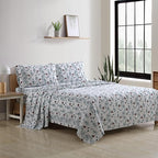 Eddie Bauer - Queen Sheets, Cotton Flannel Bedding Set, Brushed For Extra Softness, Cozy Home Decor (Tree Farm, Queen)