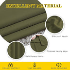 NICETOWN Room Darkening 118 inch Long Curtains, Grommet Thermal Drapes Weighted Room Divider Wide Window Treatments for Living Room, W66 x L118, Olive, 2 Panels