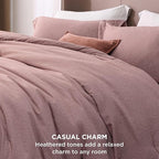 Bedsure King Size Comforter Set - Dusty Rose King Comforter Set, Soft Bedding for All Seasons, Cationic Dyed Bedding Set, 3 Pieces, 1 Comforter (104"x90") and 2 Pillow Shams (20"x36"+2")
