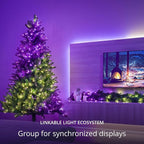 Twinkly App-Controlled 65.6ft Smart String LED Lights with 250 RGB+W LEDs - WiFi & Bluetooth Connectivity, Sync with Music, Indoor/Outdoor Use (IP44), Compatible with Google Assistant & Amazon Alexa