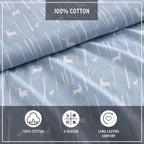 Eddie Bauer - Twin Sheets, Cotton Flannel Bedding Set, Brushed For Extra Softness, Cozy Home Decor (Birch Forest, Twin)
