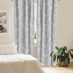 Ambesonne Black and White Window Curtains, Paisley Design with Sketch Style Flowers Leaves on Monochrome Background, Decor 2-Panel Set with Rod Pocket, Pair of - 28" x 63", White and Charcoal