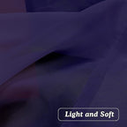 OVZME 2 Panels Purple Sheer Valance - Short Sheer Curtain Valances for Windows Basement Semi Sheer Valances for Kitchen Window Dressing with Dual Rod Pocket (Purple, 42 by 14 Inches Long)