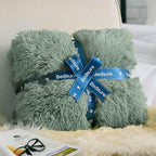 Bedsure GentleSoft Fluffy Sage Green Throw Blanket, Sage Green Decor for Room, Soft Cozy Fuzzy Plush Minky Thick Warm Sherpa Fleece Faux Fur Throw Blanket for Couch, Decorative Spring Gifts, 50x60
