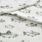 Eddie Bauer - King Sheets, Cotton Flannel Bedding Set, Brushed For Extra Softness, Cozy Home Decor (School of Fish, King)