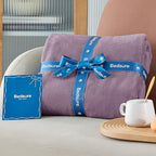Bedsure GentleSoft Fleece Blankets Twin Size Fog Purple - 300GSM Lightweight Plush Fuzzy Cozy Soft Blanket for Bed, Sofa, Couch, Travel, Camping, 60x80 inches