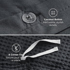 Bedsure Cotton Duvet Cover Set - 100% Cotton Waffle Weave Charcoal Duvet Cover California King Size, GentleSoft™ and Breathable Cal King Bedding Set for All Season, 3 Pieces, 104"x98"