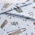 Eddie Bauer - Queen Sheets, Cotton Flannel Bedding Set, Brushed For Extra Softness, Cozy Home Decor (Snow Days, Queen)