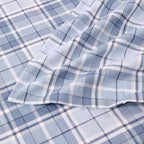 Laura Ashley - Flannel Sheets Full Size, Anti-Pilling & Wrinkle Resistant Cotton, Touchably Soft for All-Season Comfort - Bed Sheets with Matching Pillowcases & Fitted Sheet (Mulholland Plaid Blue)